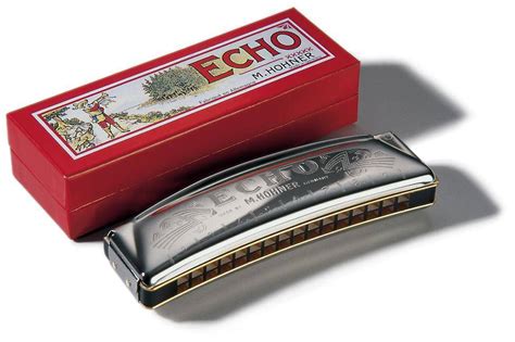 Hohner Echo 32 Octave Harmonica 16 Hole Tremolo Key Of G Long