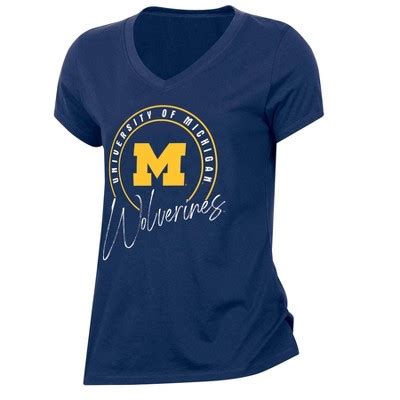 Ncaa Michigan Wolverines Women's V-neck T-shirt : Target