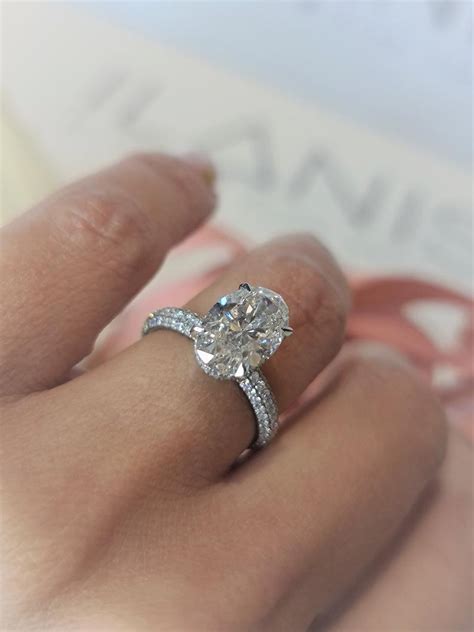 3 Carat Oval Diamond Engagement Ring Lab Grown Diamond Engagement Ring