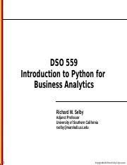 Python For Business Analytics Course Overview Topics Course Hero