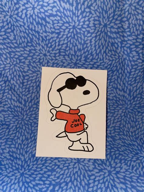 Joe Cool Snoopy Peanuts Sticker Etsy