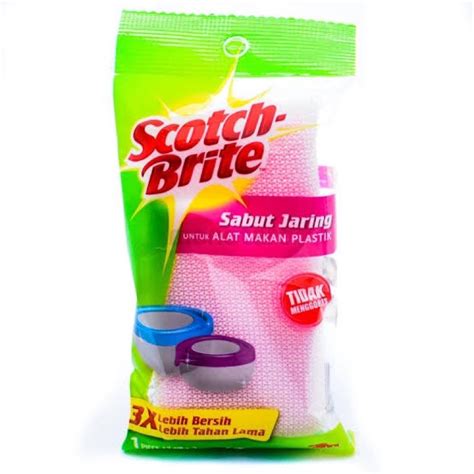 Jual Sabut Jaring Pencuci Piring Sponge Spons Scotch Brite Pink M