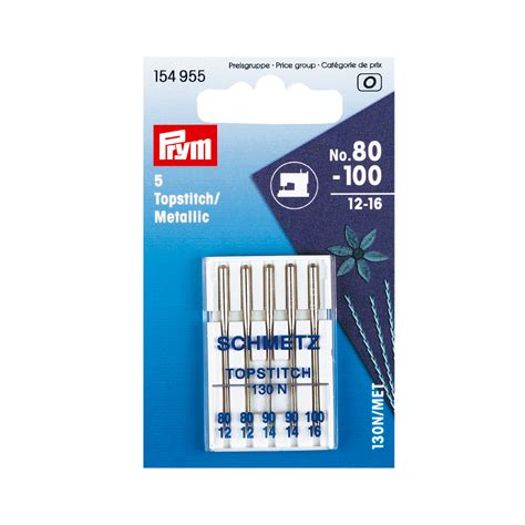 Prym Schmetz Topstitch And Metallic Sewing Machine Needles With Flat