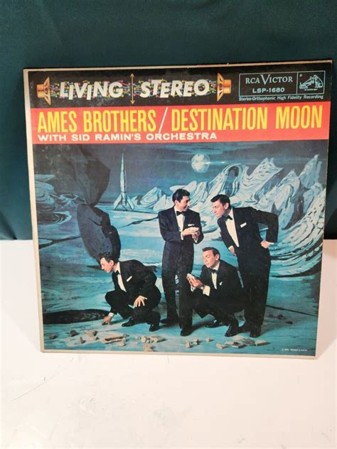 Ames Brothers Destination Moon 1958 Space Age Mono Lp Vinyl Record Vg Ebay