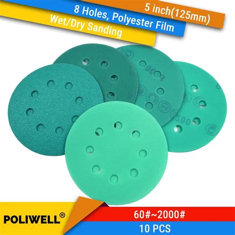 Pcs Inch Mm Hole Polyester Film Nat Droog Klittenband Massaal