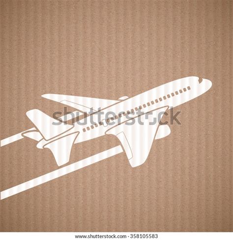 Silhouette Plane On Cardboard Delivery Cargo Stock Illustration 358105583 | Shutterstock