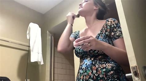 Big Titted Blonde MILF S Hotel Room Solo Session