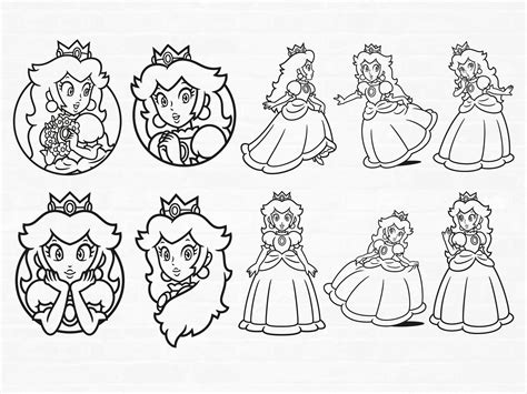 Princess Peach Svg Princess Svg Games Svg Super Mario Svg Etsy México