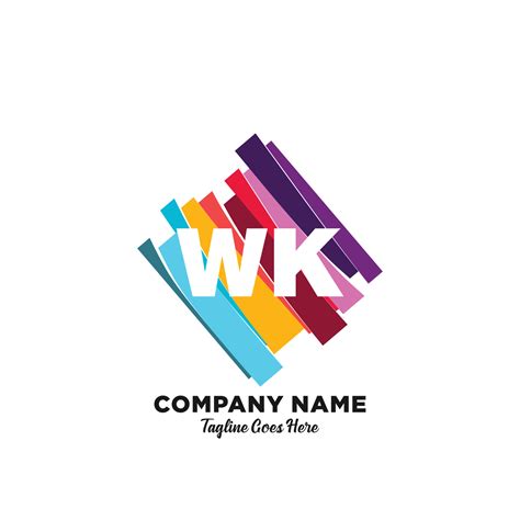 WK initial logo With Colorful template vector. 23492324 Vector Art at ...