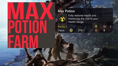 How To Farm Max Potion Mandragora Guide Monster Hunter World Youtube