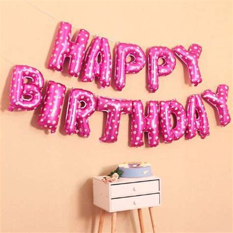 Amfin Inch Happy Birthday Letter Foil Balloon Birthday Party