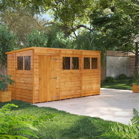 Power 6 Ft W X 12 Ft D Power Pent Overlap Dip Treated Shed 12x6