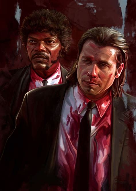 Pulp Fiction Poster Picture Metal Print Paint By Dmitry Belov