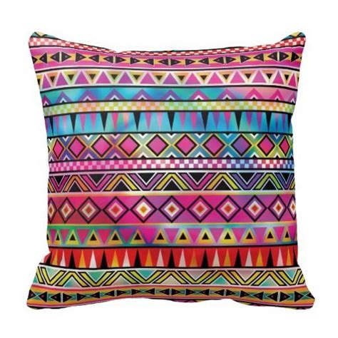 Aztec Inspired Pattern Throw Pillow 28 95 Patterned Throw Pillows Decorative Throw Pillows