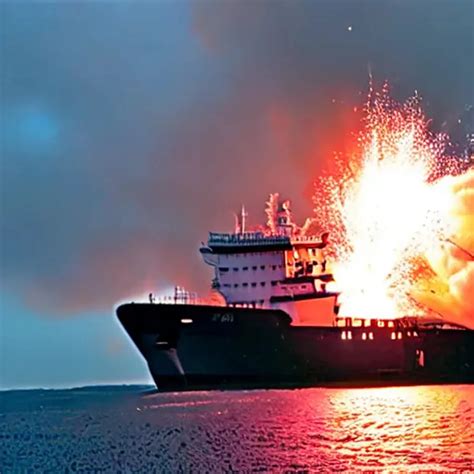 A Ship Exploding Openart