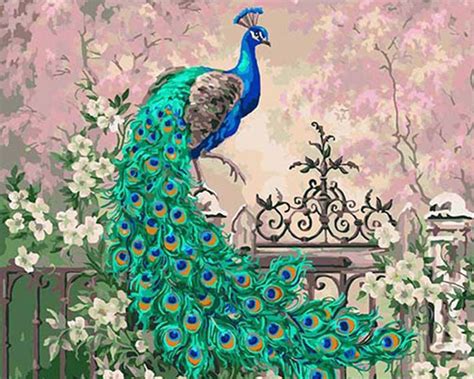 Beautiful Peacock Painting Art Of Paint By Numbers