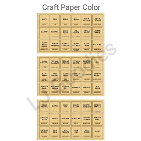 Minimalist Kitchen Sticker Sticker Dapur Waterproof Pantry Spice