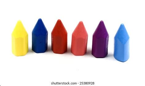 Seven Wax Crayons Several Colors On Stock Photo Edit Now 27233548