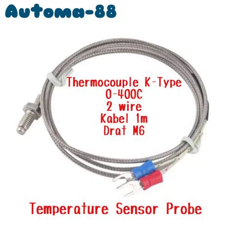 Jual Sensor Suhu 0 400 Derajat C Thermocouple Termokopel Type K Kabel 1