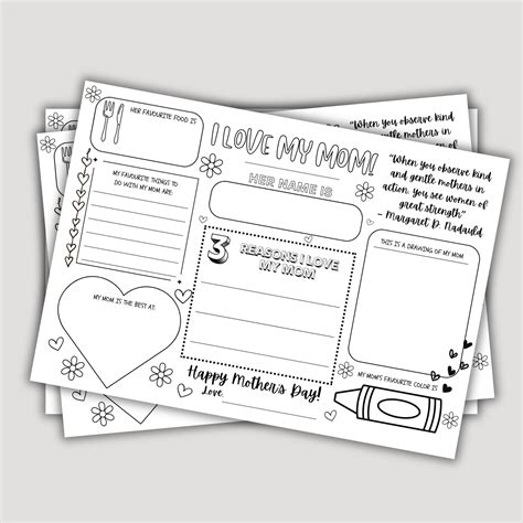 Lds Primary Mothers Day Worksheet Lds Activity Sheet Instant Download