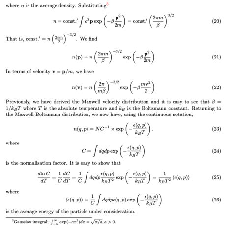 Derive The Maxwell Boltzmann Distribution With Chegg