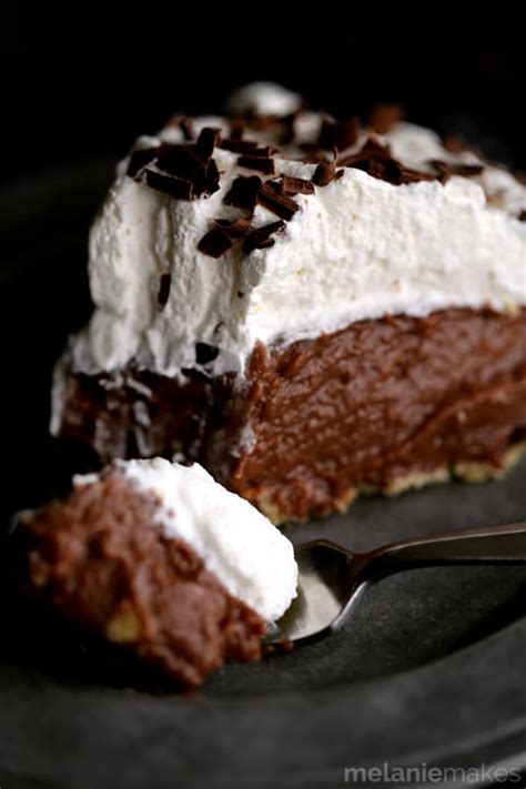 Homemade Chocolate Pudding Pie Melanie Makes