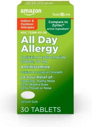 Amazon Zyrtec 24 HR Allergy Relief Liquid Gel Capsules Cetirizine