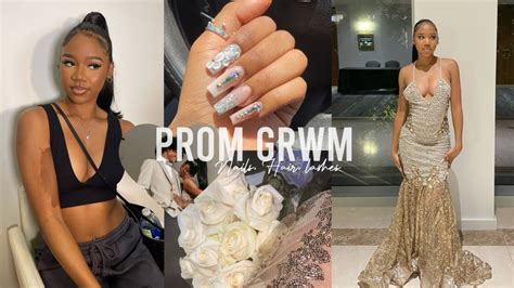 Get Ready With Me For Junior Prom Mini Vlog Lashes Nails Hair