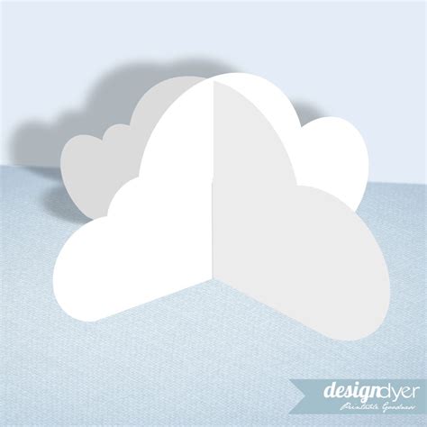 3D Cloud Printable Decoration Template