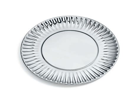 Wrinkle 12 Inch Silver Paper Plate For Event And Party Supplies At Rs