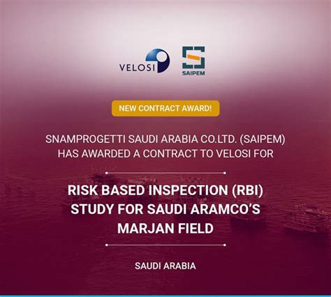 Risk Based Inspection Rbi Study For Saudi Aramco S Marjan Field