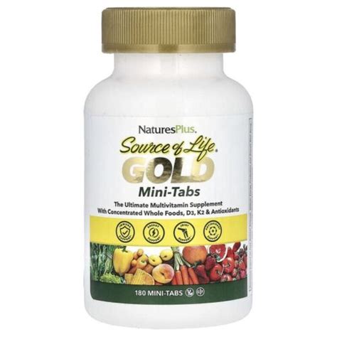 Source Of Life Gold Multivitamin Mini Tabs Natures Plus Exp