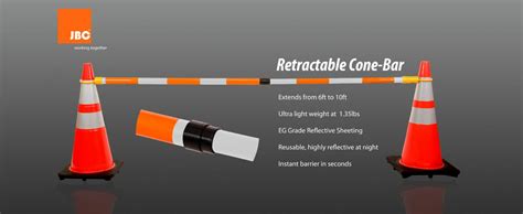 Retractable Cone Bar T W Traffic Control