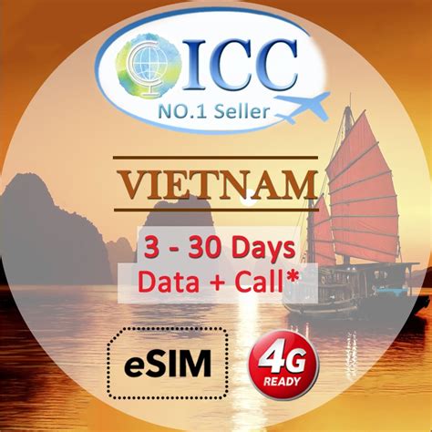 Icc Esim Vietnam Days Unlimited Data Call Can Top Up Reuse For