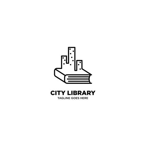 City Library Vector Art PNG, City Library Logo Template Vector Illustration Vector, City ...