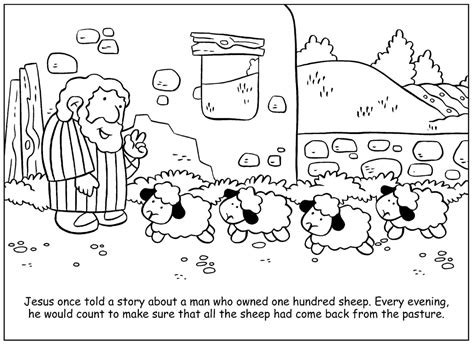 Printable Lost Sheep Coloring Pages