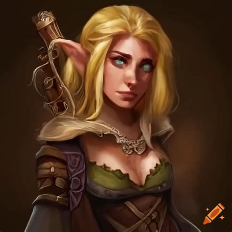 Profile Picture Of A Blonde Half Elf Bard