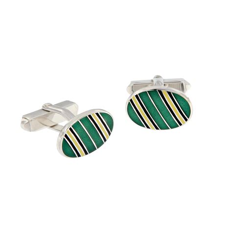 Sterling Silver Guilloche Enamel Cufflinks For Sale At 1stdibs