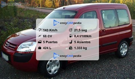 Citroën Berlingo Familiar 1 4 Bivalent Ficha Técnicas 2006 2008