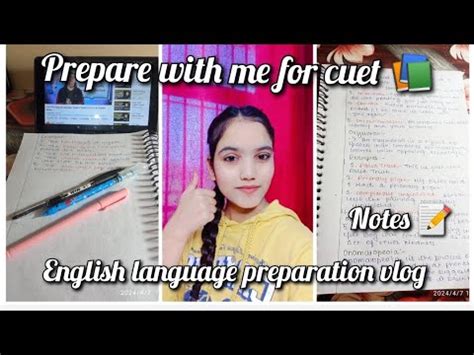 Prepare With Me For Cuet Ug English Language Preparation Vlog