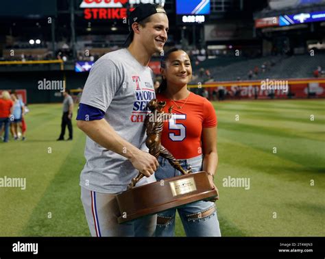 Phoenix United States 01st Nov 2023 World Series Mvp Texas Rangers