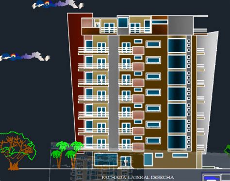 Apartment Building 7 Levels 2D DWG Design Plan For AutoCAD Designs CAD