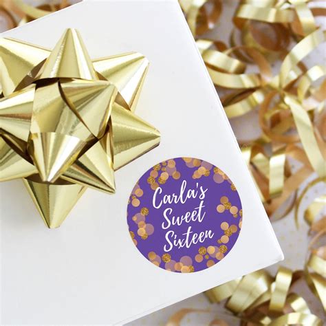 Sweet Sixteen Party Favors Personalized Purple and Gold - Etsy