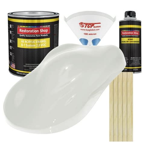 Restoration Shop Olympic White Acrylic Enamel Auto Paint Complete Gallon Paint Kit Single