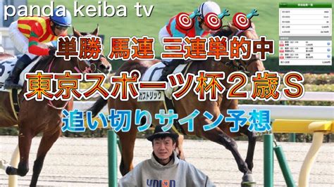 【東京スポーツ杯2歳s】追い切りサイン予想〜パンダ競馬tv Youtube