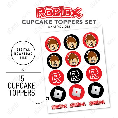 Free Printable Roblox Cupcake Toppers