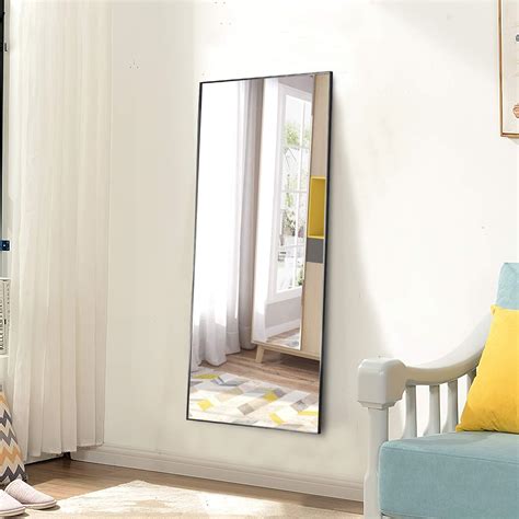 Glasflength Full Length Mirror X Aluminum Alloy Frame Floor