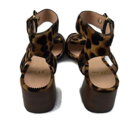 J Crew Shoes Jcrew Wide Strap Penney Calf Hair Sandals 6m Poshmark