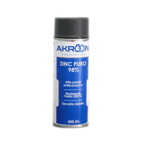 ImprimaciÓn AnticorrosiÓn Zinc Puro 98 Spray Akroon Suministros