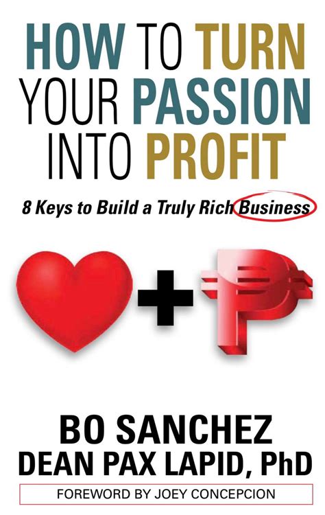 How To Turn Your Passion Into Profit E Book Feast Books